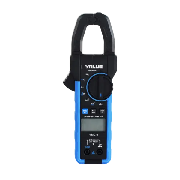 کلمپ مولتی متر دیجیتال ولیو مدل VMC-1 با فک ۲۸ میلی‌متری و پراب سنجش دما