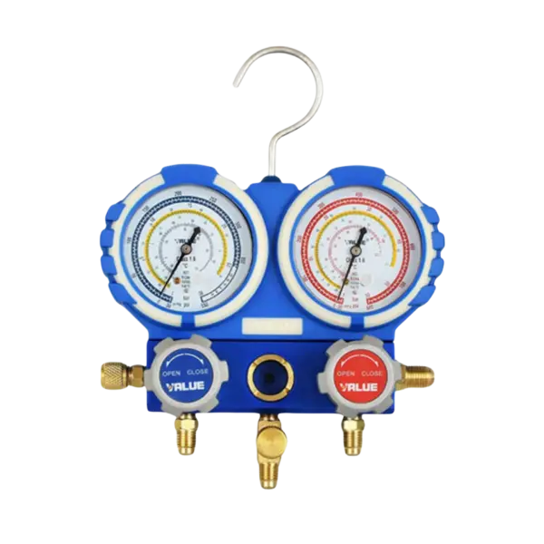 گیج دوقلو VALUE مدل VMG-2-R22-B با شیلنگ و کیف حمل