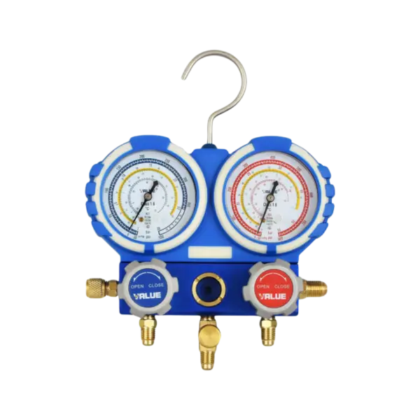 گیج دوقلو منیفولد VALUE مدل VMG-2-R410A-B با شیلنگ و کیف هاردکیس