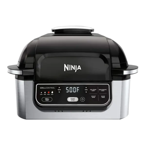 گریل و هواپز ۵ کاره نینجا مدل Foodi Grill AG301 همراه با صفحه گریل و سبد سرخ‌کن بدون روغن