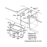 فر و مایکروویو کامپکت توکار بوش مدل CMG7241B1M سری 8 مشکی - تصویر 4