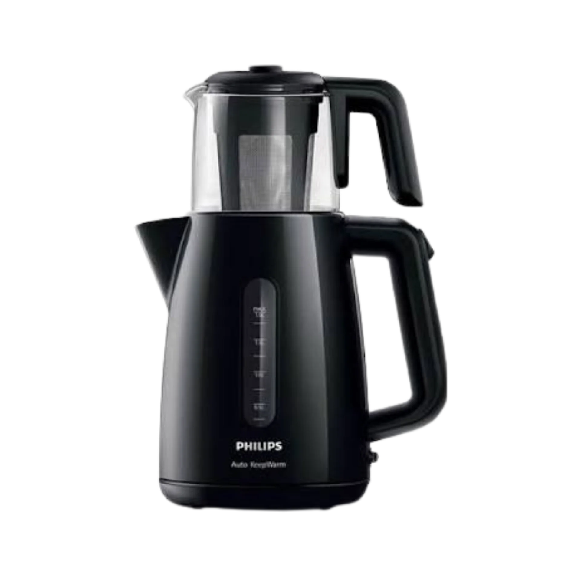 چای ساز فیلیپس مدل HD7301 روهمی با قوری شیشه‌ای پیرکس و کتری مشکی در فروشگاه bndx.ir