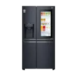یخچال ساید بای ساید ال جی X247 مشکی مات مدل GC-X247CQAV با درب شیشه‌ای اینستاویو روشن